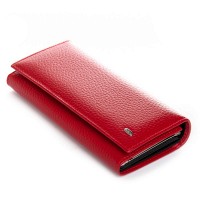 Женский кожаный кошелек BR DR. BOND W1-V-4 red-black