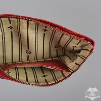 Женский красный стильный клатч-кошелек