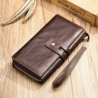 Мужской коричневый кошелёк из натуральной кожи Vintage 20236