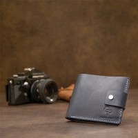 Мужской кожаный кошелек GRANDE PELLE 11461 Темно-синий