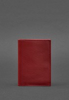 Кожаная обложка для паспорта 1.2 красная BN-OP-1-2-RED