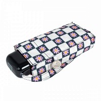 Мини зонт женский механический Fulton L501-041611 Tiny-2 Flower Check (Цветочная клетка)