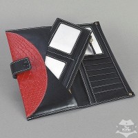 Кошелек красный кожаный женский 