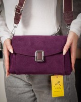 Женская замшевая сумка ALEX RAI 93055 bordo