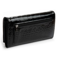 Женский лаковый кожаный кошелек PE DR. BOND PEW501-2 black