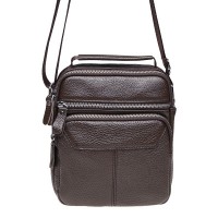 Мужская коричневая кожаная сумка Keizer K13657-brown