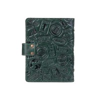 Кожаный картхолдер Hi Art «Let's Go Travel» CH-06 Crystal Green