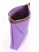 Кожаная косметичка-клатч POOLPARTY THE X violet