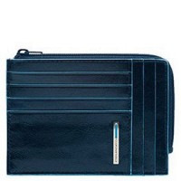 Синяя кожаная кредитница Piquadro Blue Square (PU1243B2_BLU2)