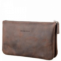 Мужской кожаный коричневый клатч GRANDE PELLE 11145