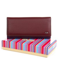Женский кожаный кошелек Rainbow DR. BOND WRS-501-2 wine red