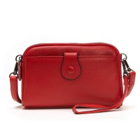 Женский молодежный кожаный клатч ALEX RAI 88085 red