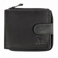 Кожаный мужской кошелек Ridgeback JBNC43MN Black (Черный)