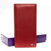Женский кошелек из кожи Classic DR. BOND WMB-3M red