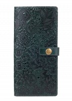 Тревел-кейс из кожи Hi Art TC-01 Crystal Green Mehendi Art