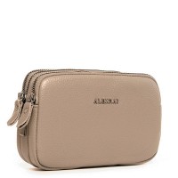 Женский молодежный кожаный клатч ALEX RAI 60061 beige