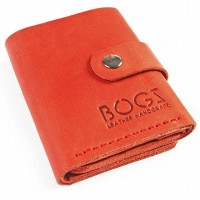 Женское портмоне ручной работы из кожи BOGZ Roll CH Red P18M39S1
