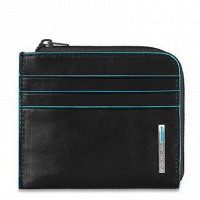 Черная кожаная кредитница Piquadro Blue Square (PU3410B2_N)
