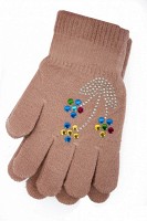Перчатки детские вязаные бежевые 5661-11