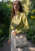 Женская кожаная сумка Ester серая TW-ESTER-GREY