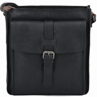 Мужская кожаная сумка Ashwood 4552 Black (Черный)
