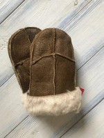 Варежки детские коричневые 901