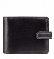 Кожаный мужской кошелек Visconti TR35 Atlantis c RFID (Black Red)