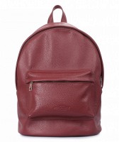 Стильный городской кожаный рюкзак Poolparty backpack-leather-marsala