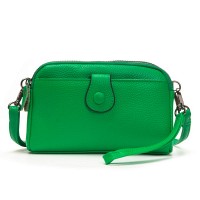 Женский молодежный кожаный клатч ALEX RAI 88085 l.green
