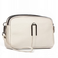 Молодежный клатч из кожи ALEX RAI 88084 white
