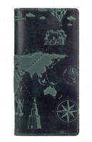 Кожаный бумажник Hi Art WP-02 Shabby Alga 7 wonders of the world