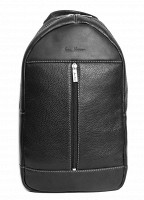Мужской черный кожаный рюкзак Issa Hara «ACTIVE MAN» BP1 (11-31)