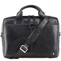 Мужская кожаная сумка с RFID защитой Visconti ml31 blk