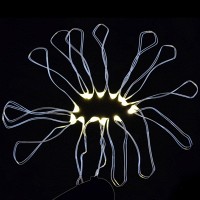 Электрогирлянда LED-нить, 15 ламп, молочно-белая, 1,60 м. 801114