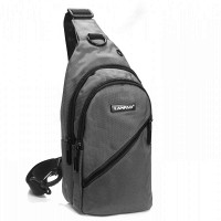 Мужская тканевая сумка-слинг Lanpad 82084 gray