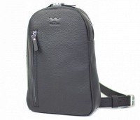 Кожаная мужская сумка The Wings Chest bag  черная флотар TW-CHEST-BAG-BLACK-FLO