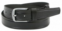 Кожаный мужской ремень Skipper 1262-38 черный 3,8 см