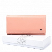 Женский кожаный кошелек Classik  DR. BOND W501 pink purple