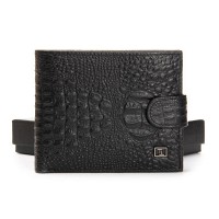 Мужской кожаный кошелек BE BRETTON 208-Z3204 black croco