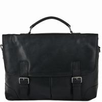 Мужской кожаный портфель Ashwood ELLIOT BLACK