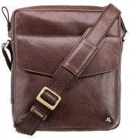 Мужская кожаная сумка с RFID защитой Visconti ML36 Vesper A5 (Brown)