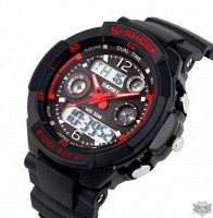 Мужские наручные спортивные часы Skmei S-Shock Red (1229)