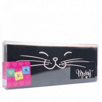 Пенал силиконовый YES SI-01 Meow черный 532982