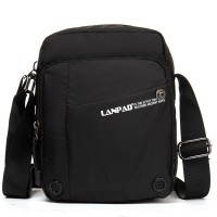 Мужская тканевая сумка через плечо Lanpad 8352 black