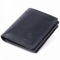 Мужское кожаное портмоне GRANDE PELLE 11332 Синее