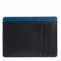 Мужской кожаный картхолдер Visconti VSL58 (Black/Cobalt)