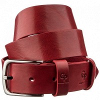Женский кожаный красный ремень GRANDE PELLE 11262