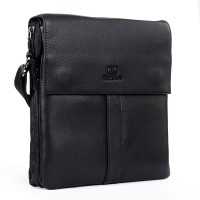 Мужская кожаная сумка через плечо BRETTON 3387-3 black