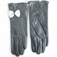Женские кожаные перчатки Shust Gloves чёрные 372s1 S