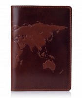 Обложка-органайзер для документов из кожи HiArt World Map PC-03-C19-1436-T001